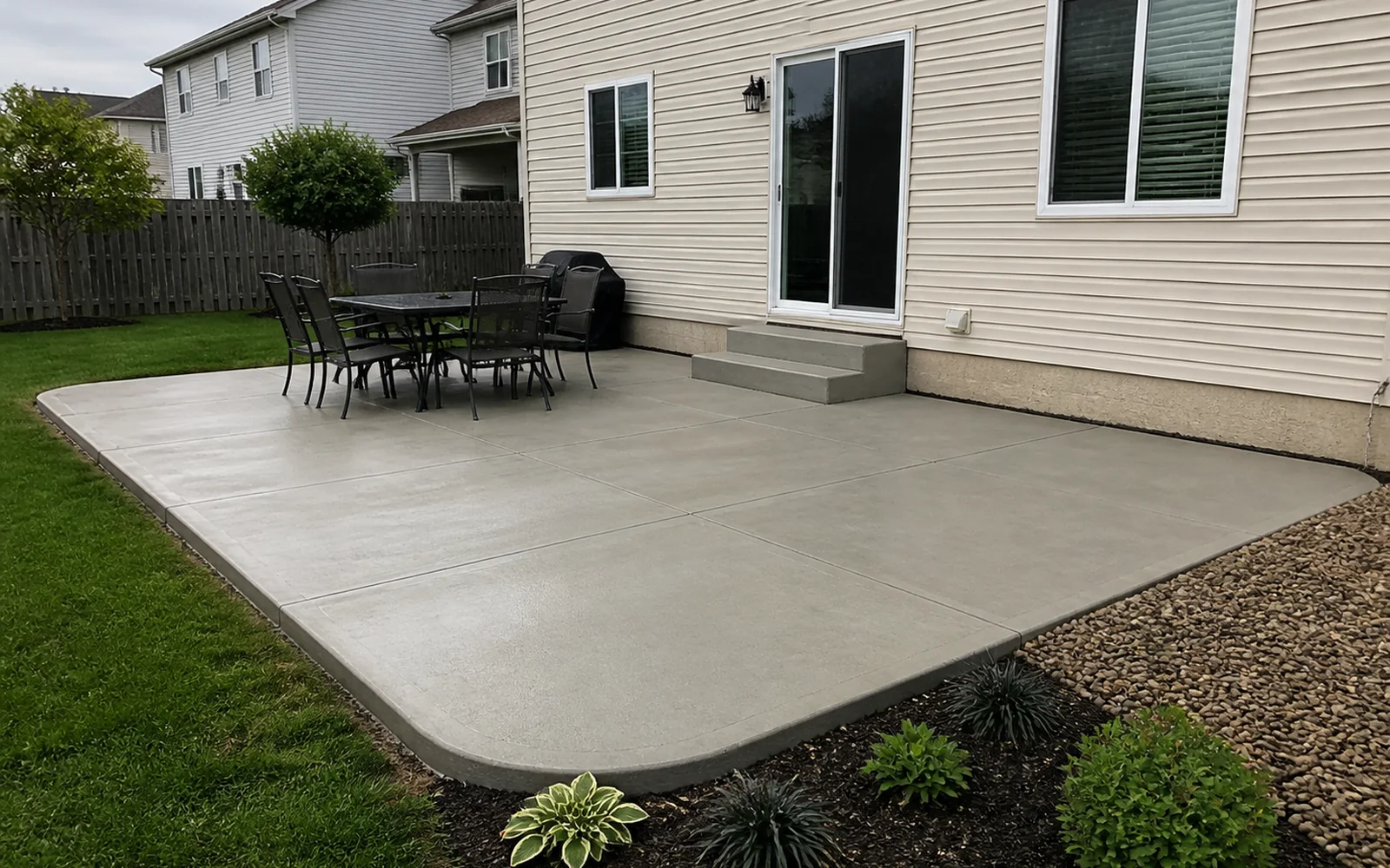 Recently completed backyard construction project
